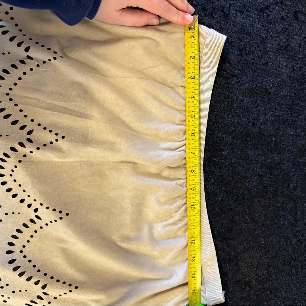 Wrangler NWT Laser Cut Skirt Medium Beige Scalloped Hem Boho - Picture 6 of 7